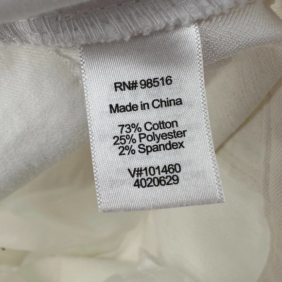 Coldwater Creek Jeans Womens 16 White Natural Fit Straight Leg Stretch Everyday - Picture 9 of 13